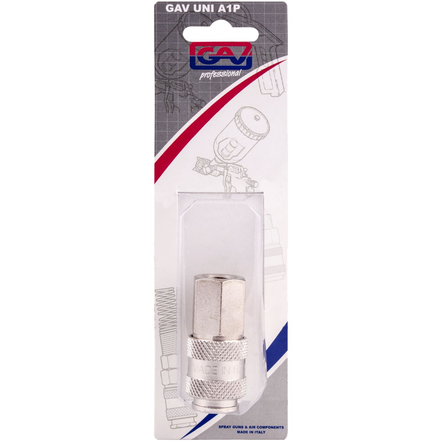 GAV UNI A1P Universal Quick Coupler 1/4" Female Packaged